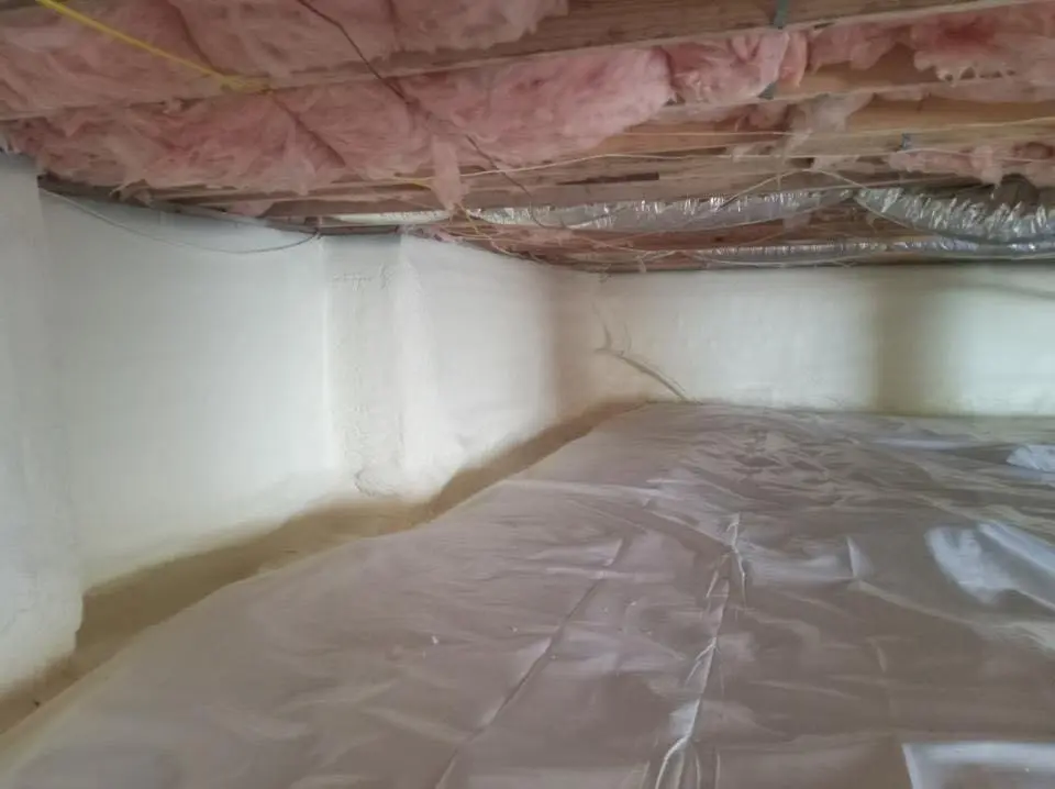 Crawl space encapsulation with closed-cell spray foam for Attic Insulation in American Fork